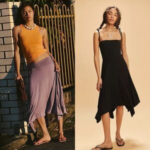 Free People Free-est Zella Convertible Skirt to Dress in Lavender Large